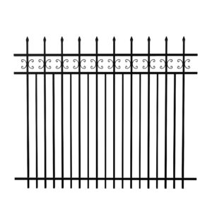 Garden Fence - Decorative Steel Garden Fence, 7’W x 6’H